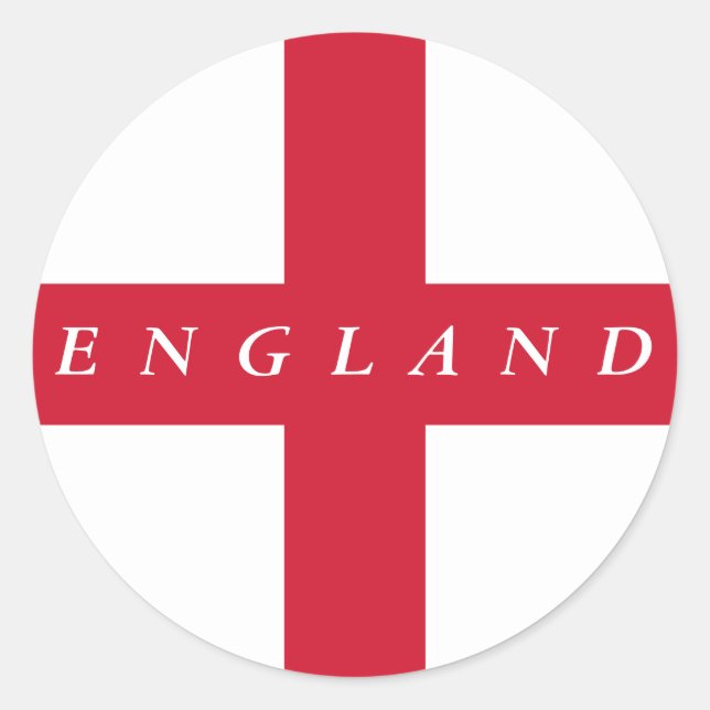 Flagge von England Runder Aufkleber (Vorderseite)