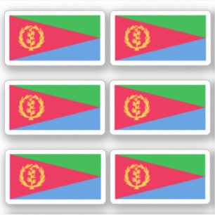 Flagge von Eritrea - Sammelaufkleber Aufkleber