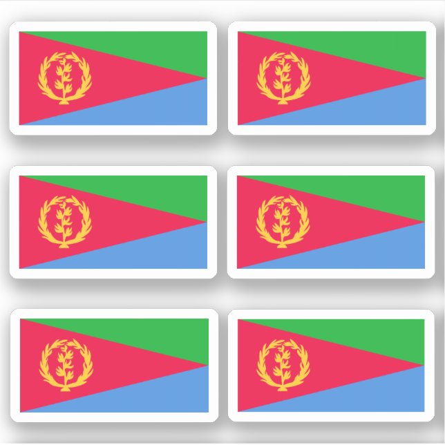 Flagge von Eritrea - Sammelaufkleber Aufkleber (Vorderseite)