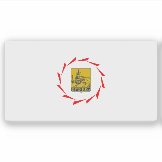 Flagge von Eriwan, Republik Armenien Aufkleber (Vorderseite)