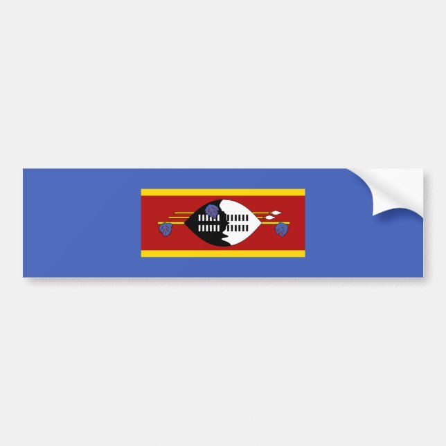 Flagge von Eswatini (Swasiland) Autoaufkleber (Vorne)