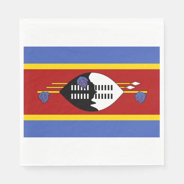 Flagge von Eswatini (Swasiland) Serviette (Vorderseite)