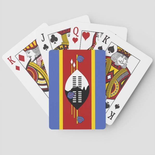 Flagge von Eswatini (Swasiland) Spielkarten (Rückseite)