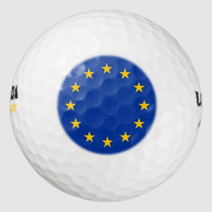 Flagge von Europa, europäische Flagge Golfball