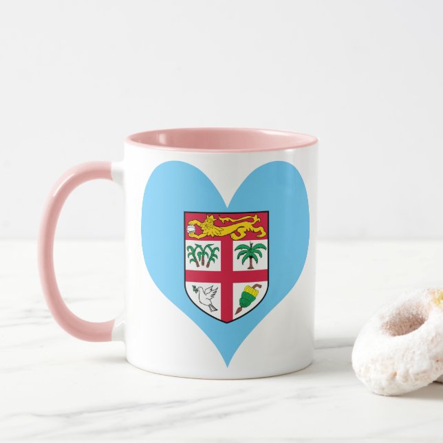 Flagge von Fidschi Tasse (Mit Donut)