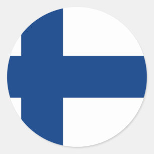 Flagge von Finnland - Suomen lippu - finnische Runder Aufkleber