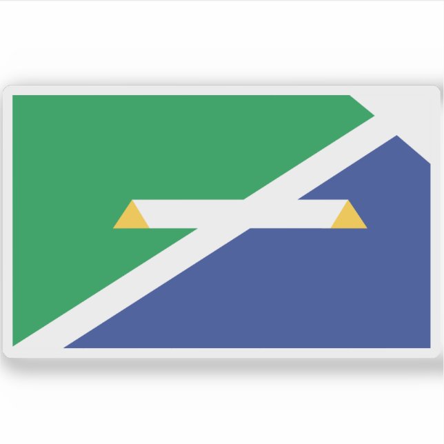 Flagge von Fishers, Indiana Aufkleber (Vorderseite)