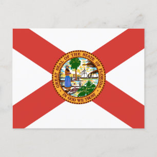 Flagge von Florida Postkarte