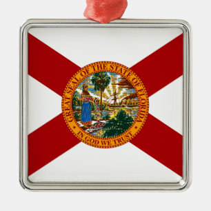Flagge von Florida Silbernes Ornament