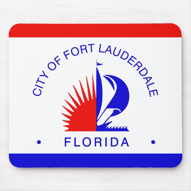 Flagge von Fort Lauderdale, Florida Mousepad (Vorne)