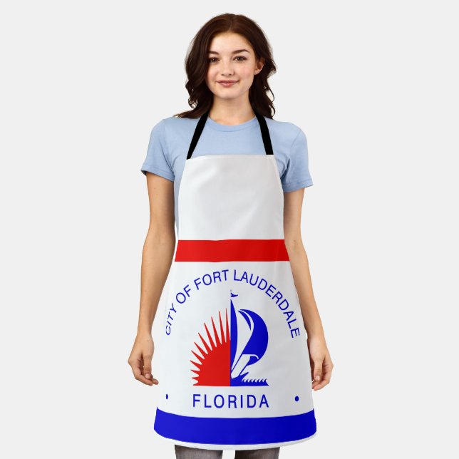 Flagge von Fort Lauderdale, Florida Schürze (Getragen)