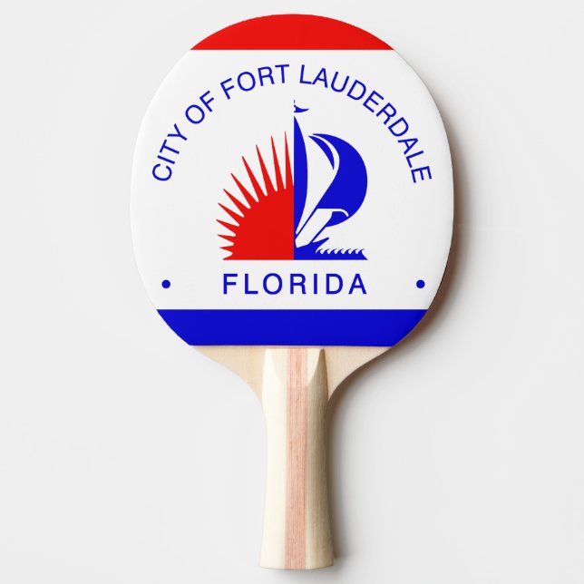Flagge von Fort Lauderdale, Florida Tischtennis Schläger (Vorderseite)