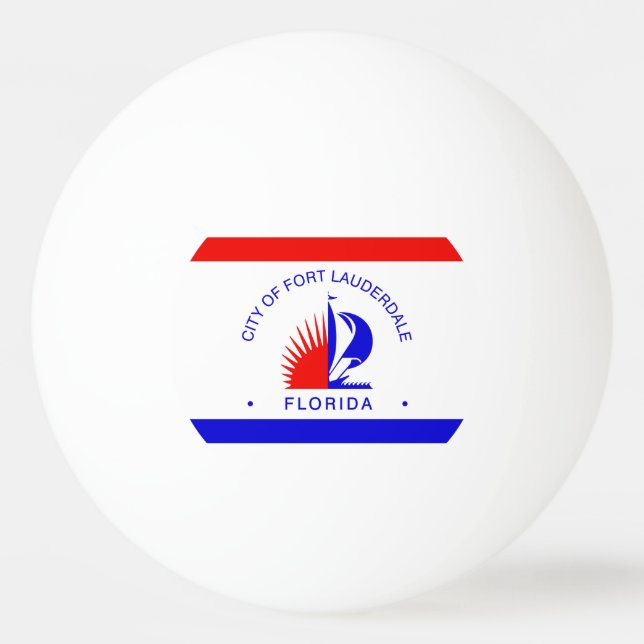 Flagge von Fort Lauderdale, Florida Tischtennisball (Vorderseite)