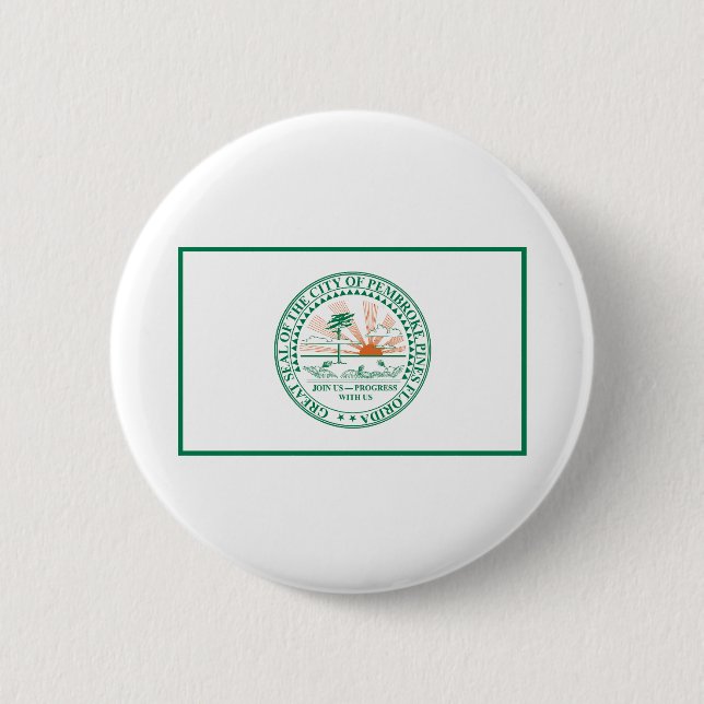 Flagge von Fort Pembroke Pines, Florida Button (Vorderseite)