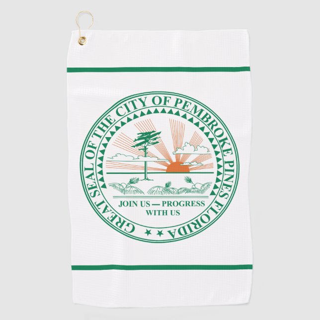 Flagge von Fort Pembroke Pines, Florida Golfhandtuch (Vorderseite)