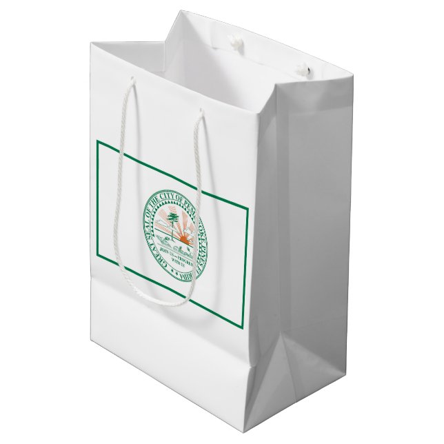 Flagge von Fort Pembroke Pines, Florida Mittlere Geschenktüte (Vorderseite Schrägansicht)