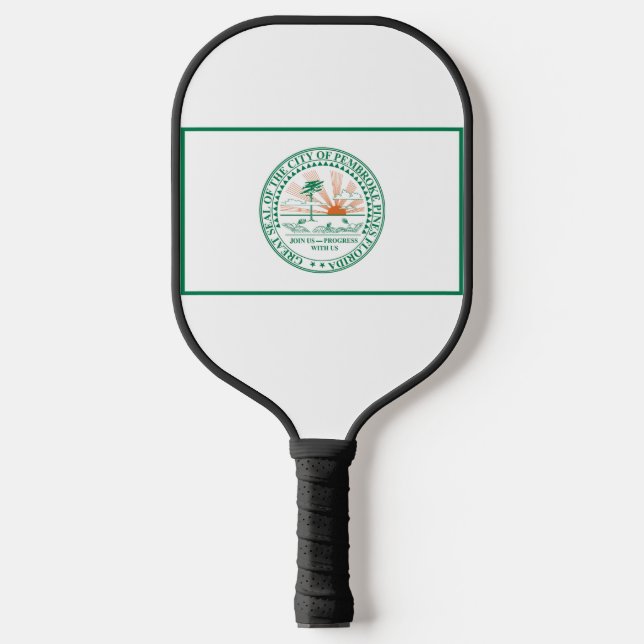 Flagge von Fort Pembroke Pines, Florida Pickleball Schläger (Vorderseite)