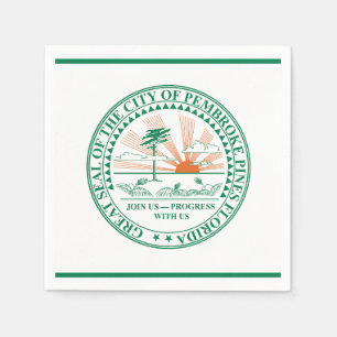 Flagge von Fort Pembroke Pines, Florida Serviette