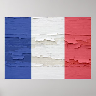 Flagge von Frankreich geerbt Poster