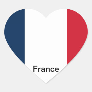 Flagge von Frankreich Herz-Aufkleber