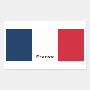 Flagge von Frankreich Rechteckiger Aufkleber