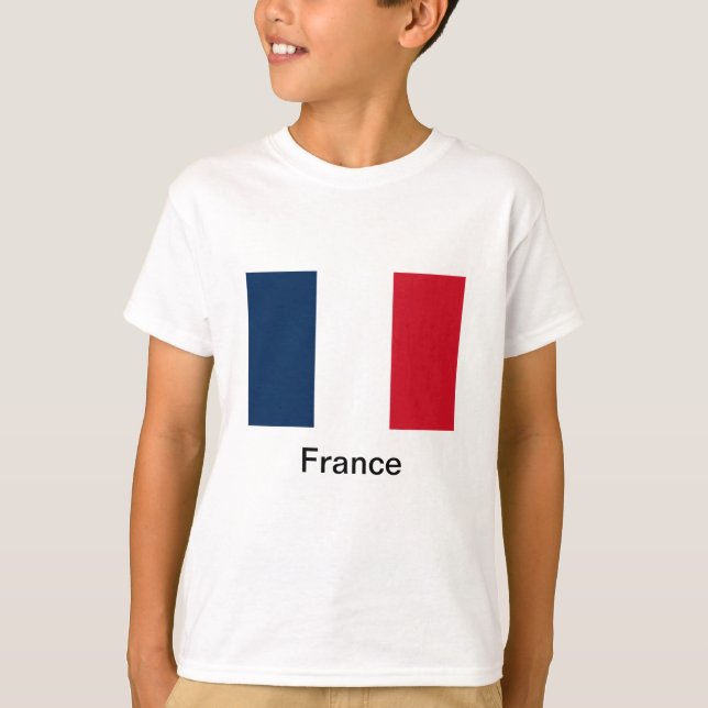 Flagge von Frankreich T-Shirt (Vorderseite)