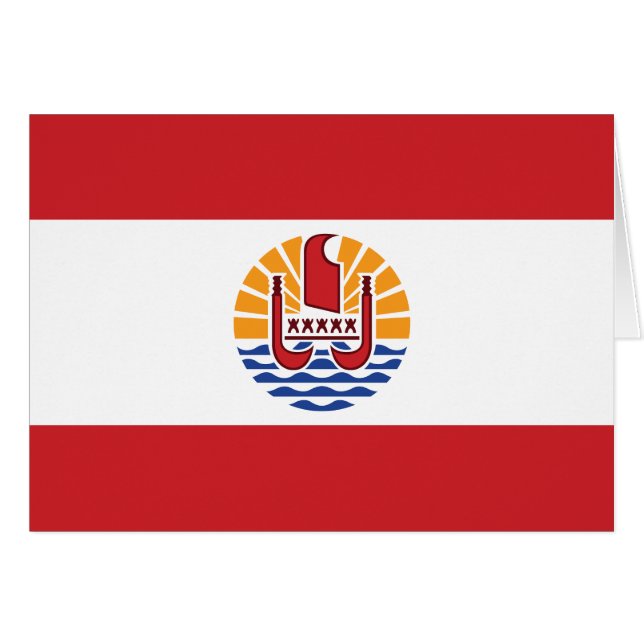 Flagge von Französisch-Polynesien (Vorderseite (Horizontal))