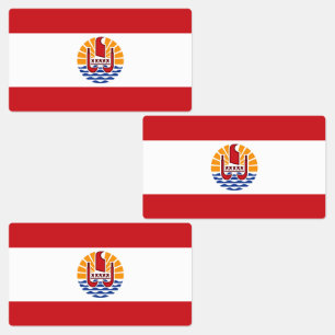 Flagge von Französisch-Polynesien Etiketten