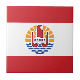 Flagge von Französisch-Polynesien Fliese