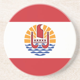 Flagge von Französisch-Polynesien Getränkeuntersetzer