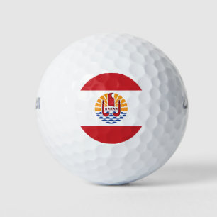 Flagge von Französisch-Polynesien Golfball