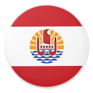 Flagge von Französisch-Polynesien Keramikknauf