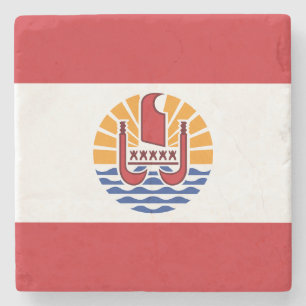 Flagge von Französisch-Polynesien Steinuntersetzer