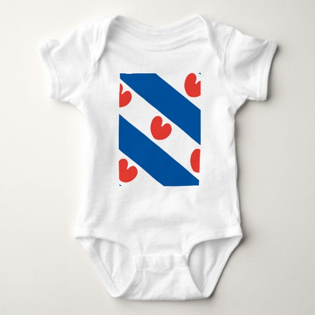 Flagge von Friesland Baby Strampler (Vorderseite)