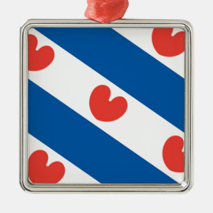 Flagge von Friesland Ornament Aus Metall