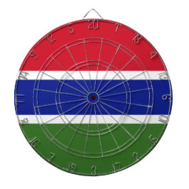 Flagge von Gambia Dartscheibe