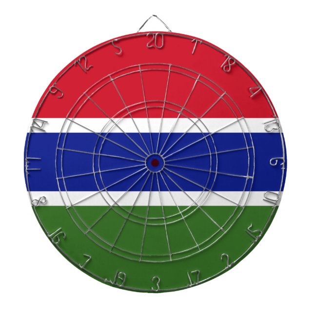 Flagge von Gambia Dartscheibe (vorne)