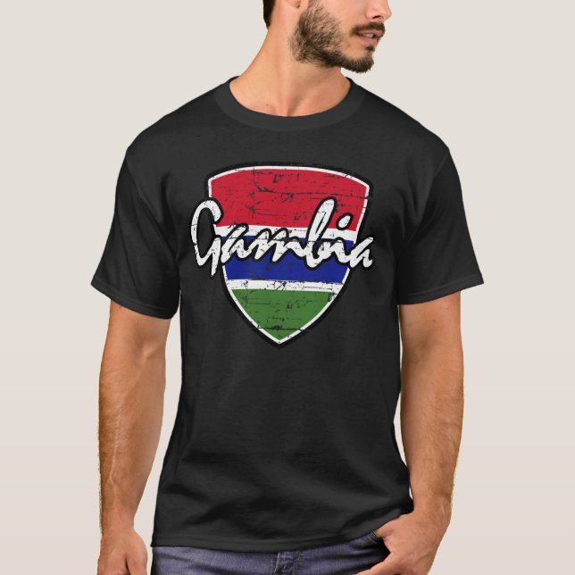 Flagge von Gambia-Entwurf T-Shirt (Vorderseite)