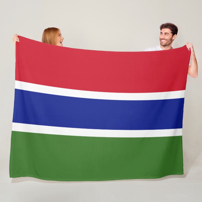 Flagge von Gambia Fleecedecke (Beispiel)