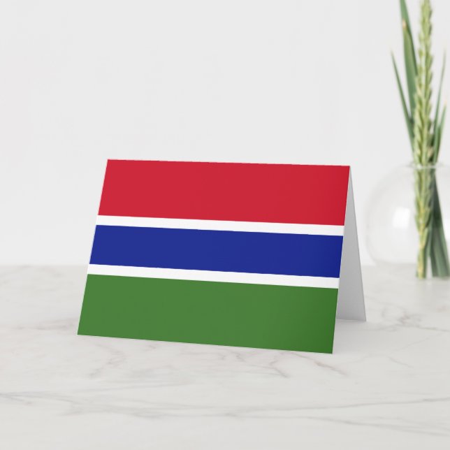 Flagge von Gambia Karte (Vorderseite)