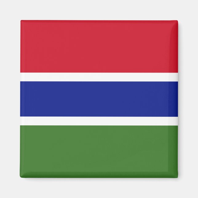 Flagge von Gambia Magnet (Vorne)