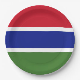 Flagge von Gambia Pappteller