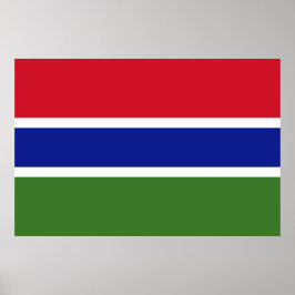 Flagge von Gambia Poster