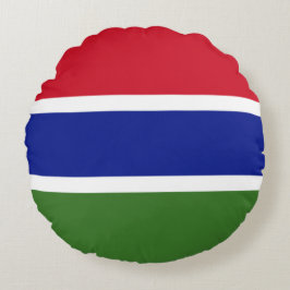 Flagge von Gambia Rundes Kissen
