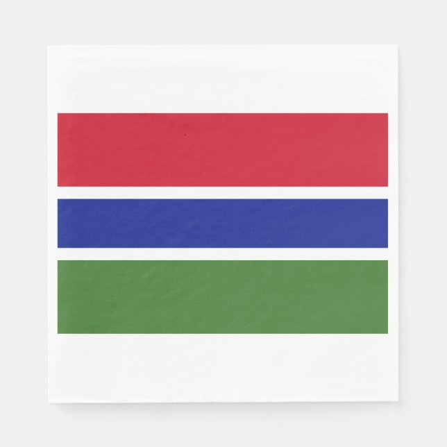 Flagge von Gambia Serviette (Vorderseite)