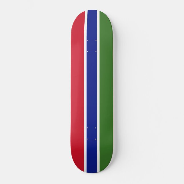 Flagge von Gambia Skateboard (Vorderseite)