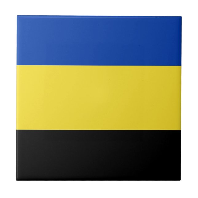 Flagge von Gelderland Fliese (Vorderseite)