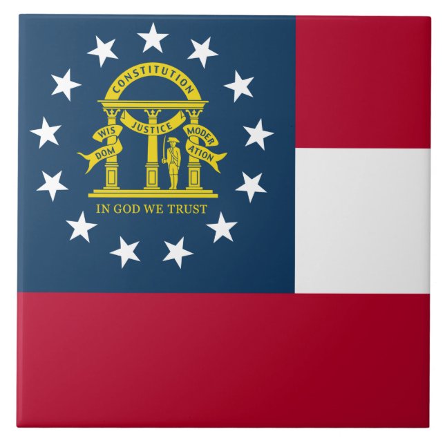 Flagge von Georgia Fliese (Vorderseite)