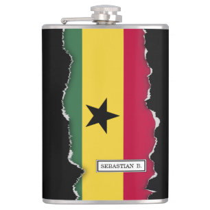 Flagge von Ghana Flachmann