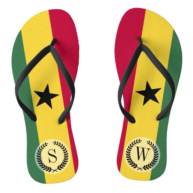 Flagge von Ghana Flip Flops (Fußbett)